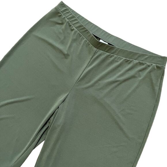 CHICO'S Wide Leg Crop Stretchy Pull On Pants in Olive Green SZ XL - Picture 3 of 9
